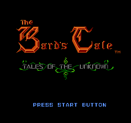   BARD'S TALE, THE - TALES OF THE UNKNOWN