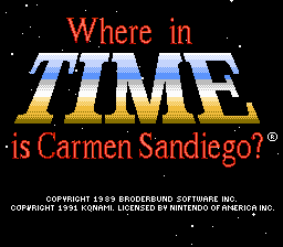   WHERE IN TIME IS CARMEN SANDIEGO
